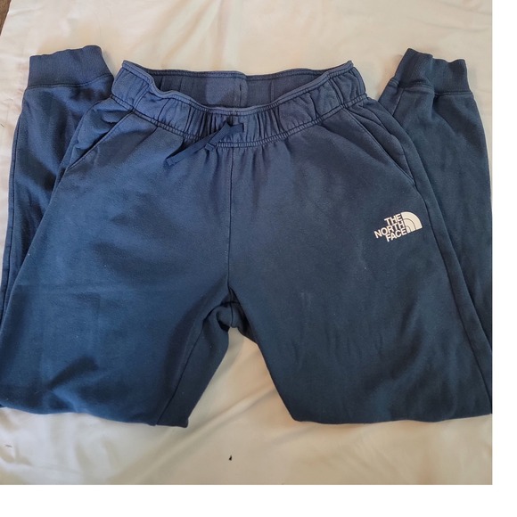 The North Face Pants - The North Face Womens Navy Blue Fleece Joggers Sweatpants XL Drawstring Logo